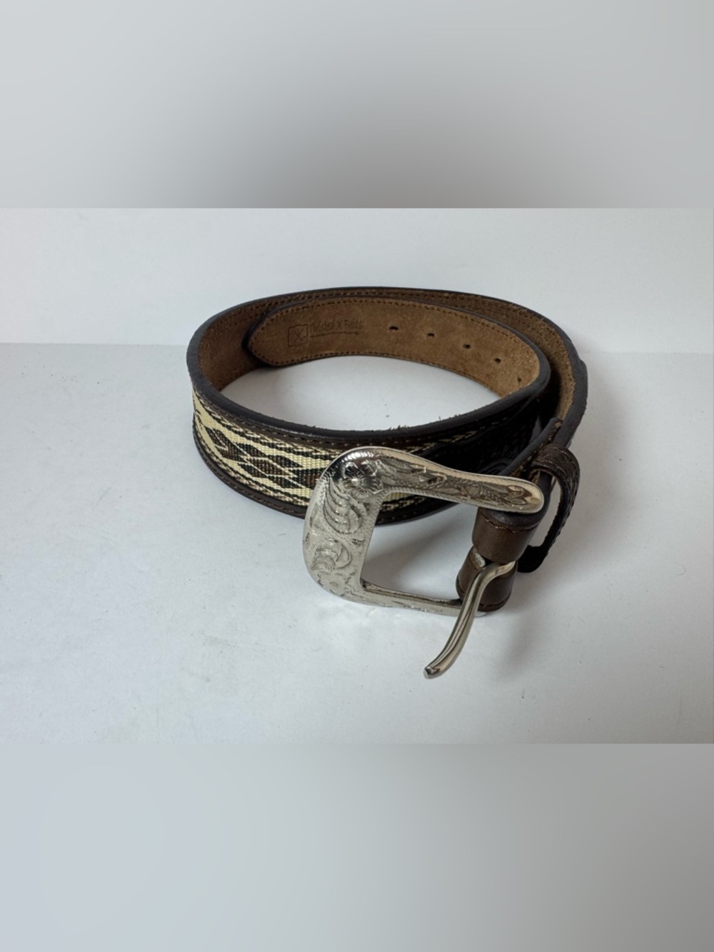 Twisted X belt 30” genuine hand tooled leather